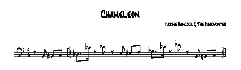 Herbie Hancock - Chameleon (notation)